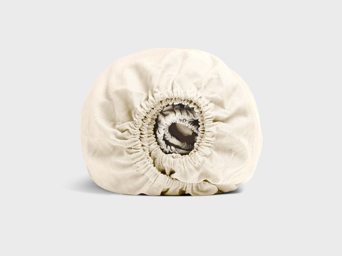 Drap-housse coton TENCEL™ latte chambray