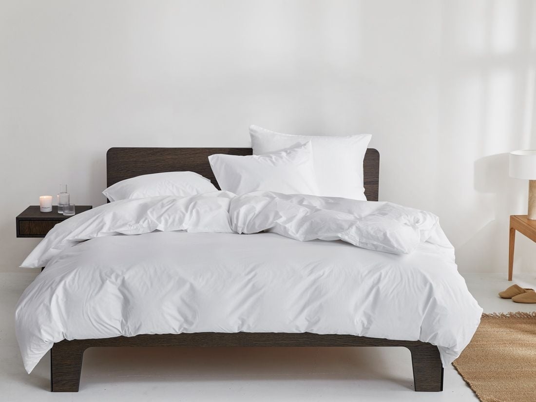 Housse de couette percale de coton blanc pur