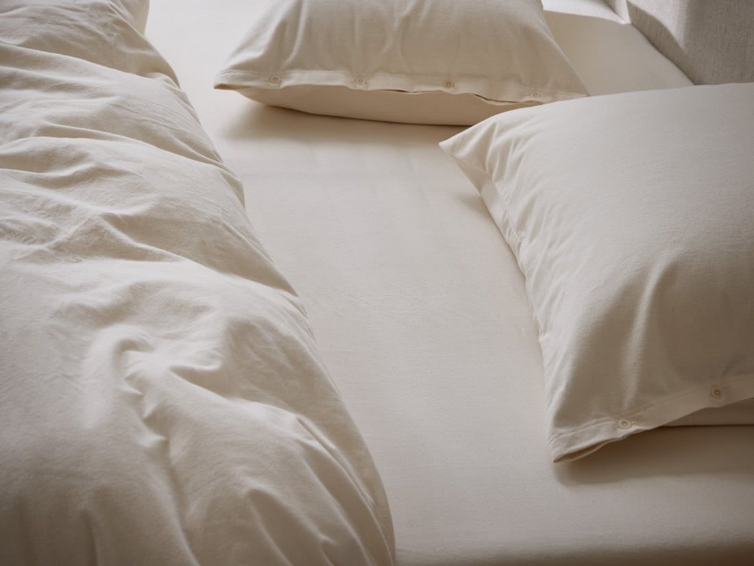 Parure de lit flanelle de coton naturel