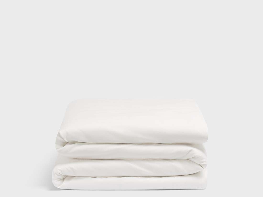 Housse de couette enfant percale de coton blanc sérénité