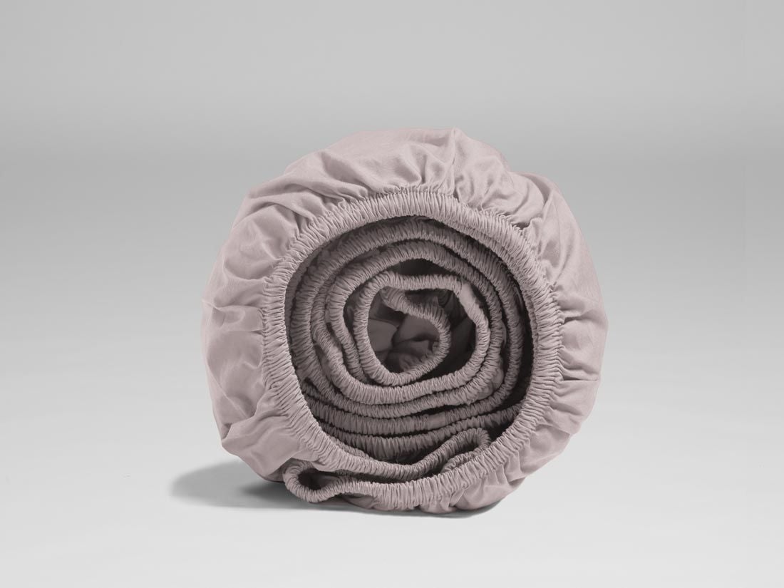 Drap-housse enfant percale de coton rose pâle